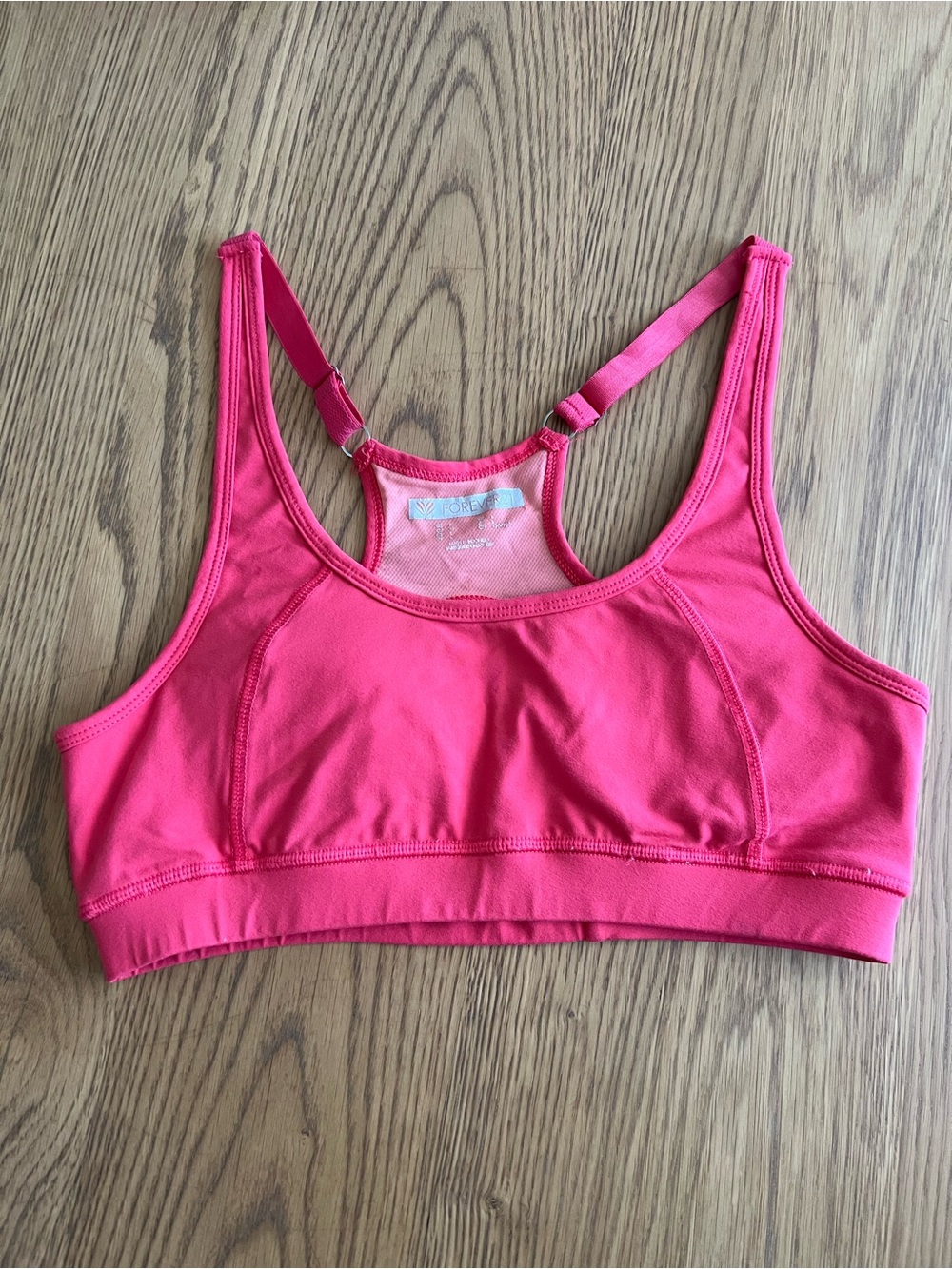 Forever 21 Hot Pink Seamless Sports Bralette